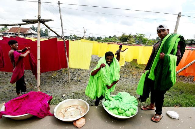 孟加拉国:手工布匹印染作坊