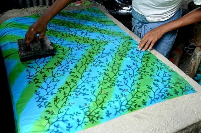 孟加拉国:手工布匹印染作坊